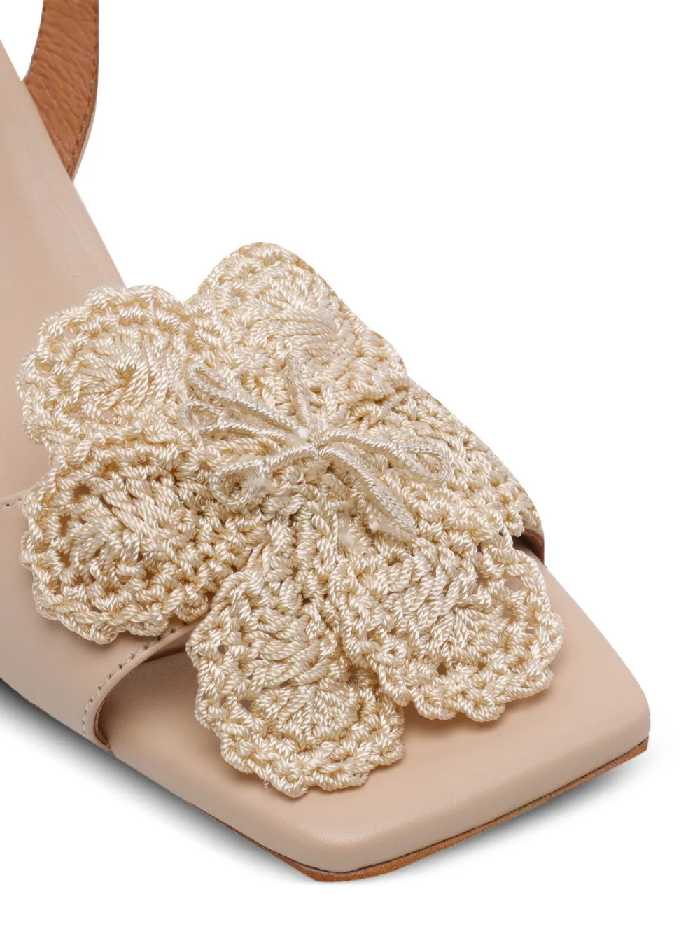 ANGEL ALARCON Leren sandalen Beige