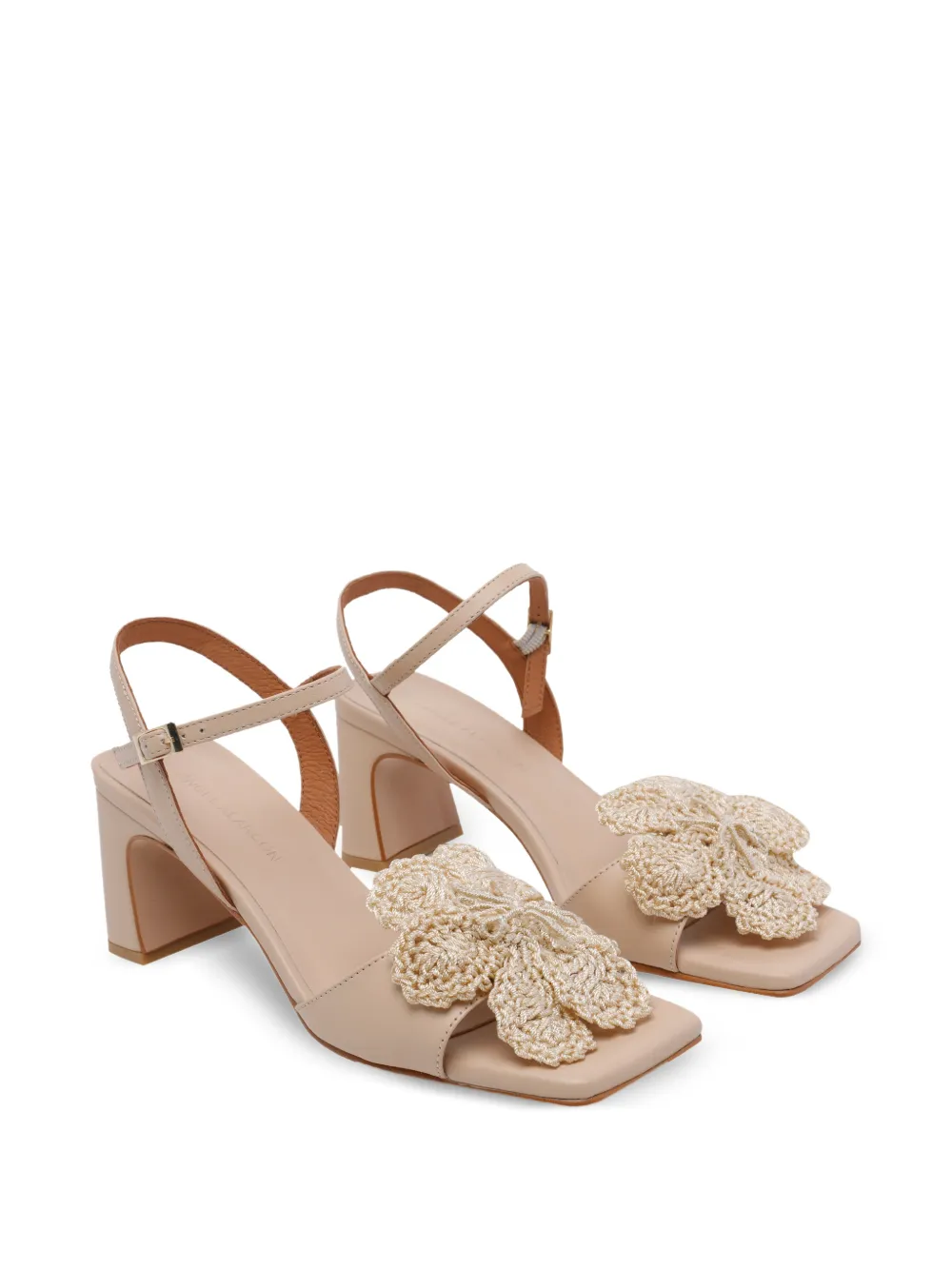 ANGEL ALARCON Leren sandalen Beige