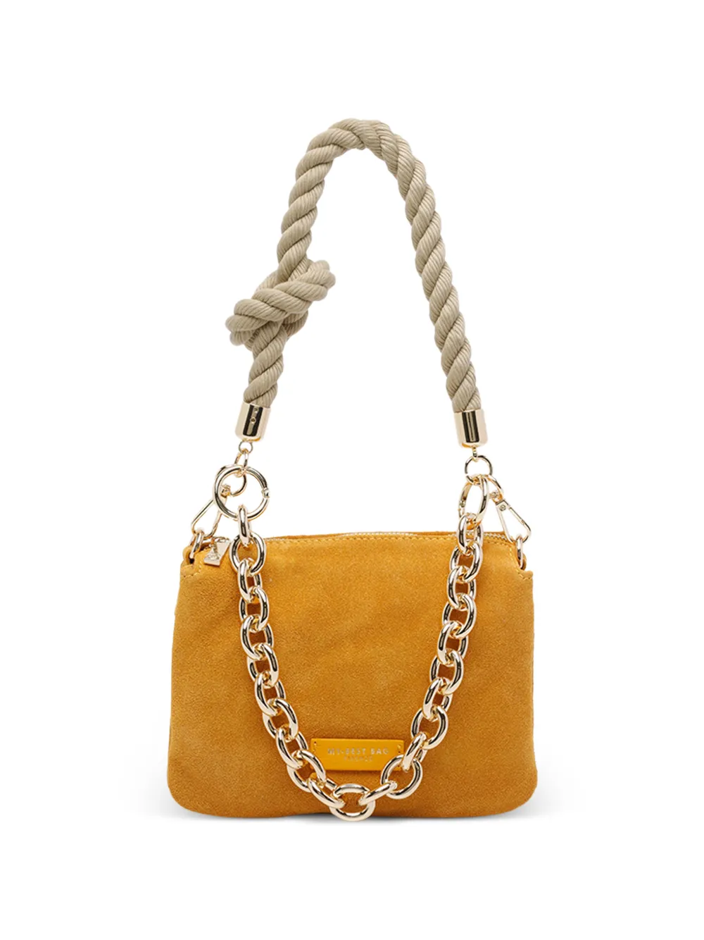 MY BEST BAG suede rope-handle shoulder bag - Giallo