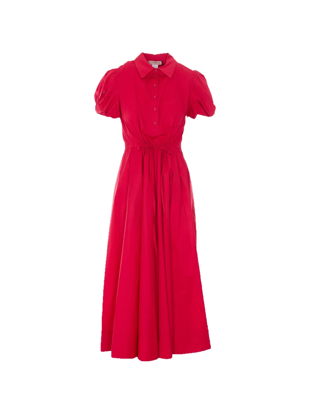 TWINSET balloon-sleeve midi dress - Rosso