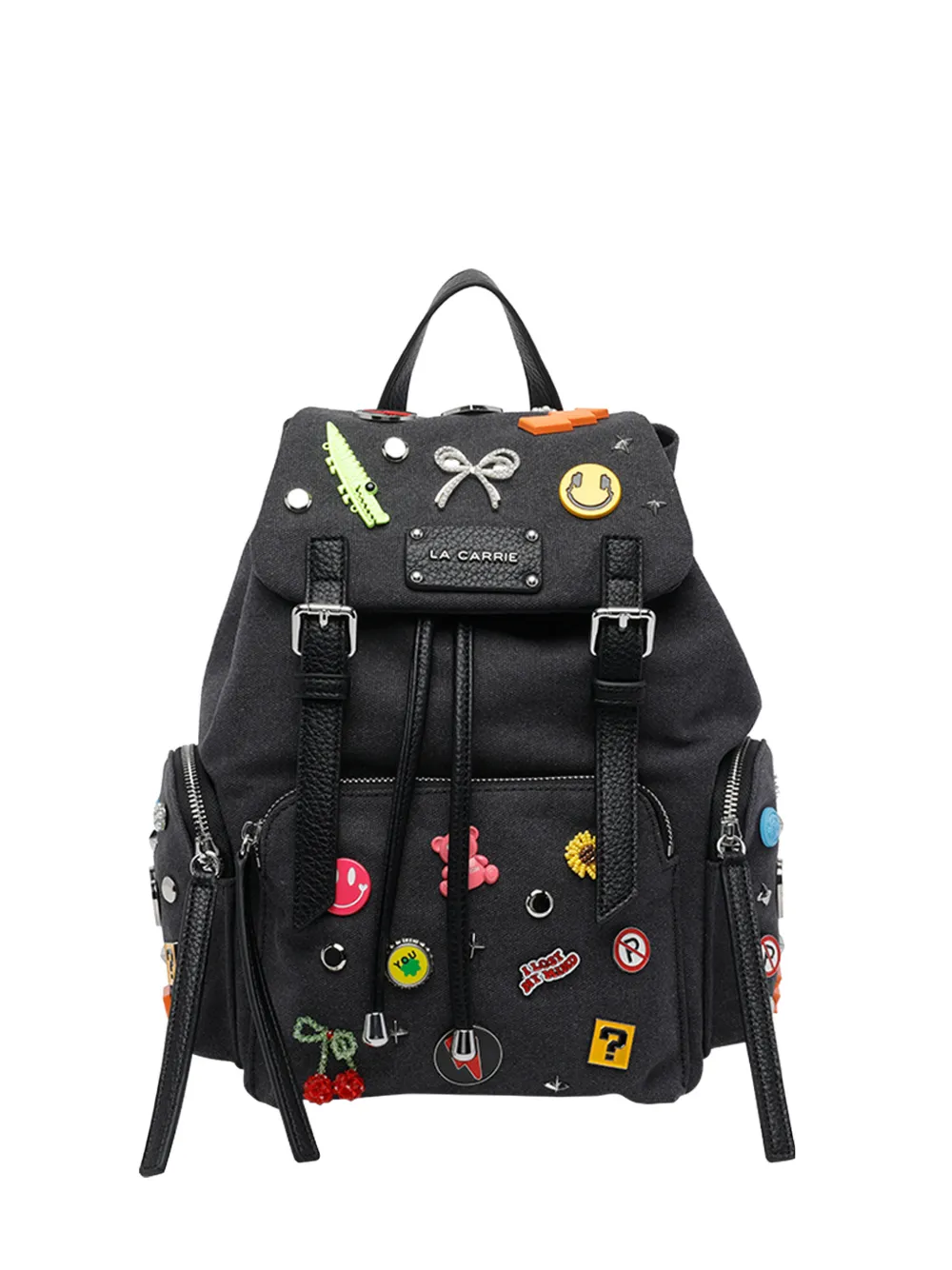 La Carrie pin-embellished backpack - Nero