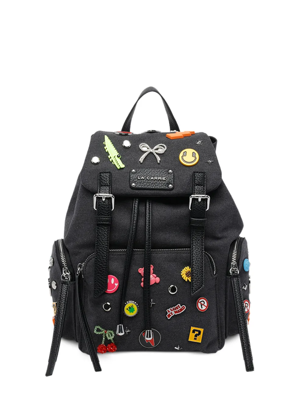 La Carrie pin-embellished backpack - Nero
