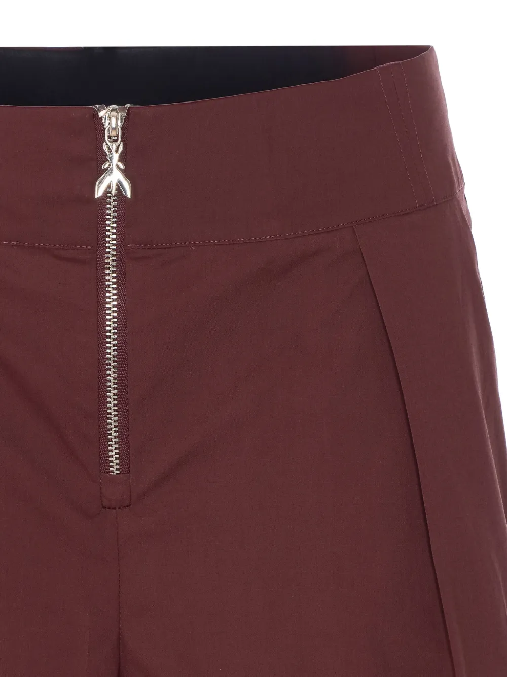 Patrizia Pepe Geplooide katoenen shorts Bruin