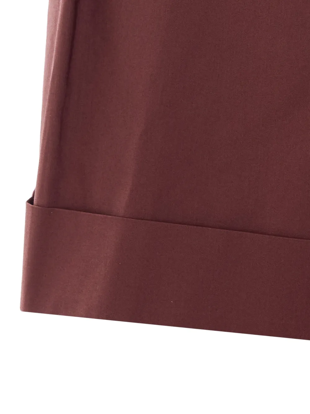 Patrizia Pepe Geplooide katoenen shorts Bruin
