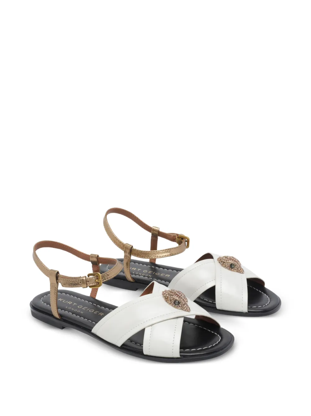 Kurt Geiger London Orson Cross flat sandals Beige