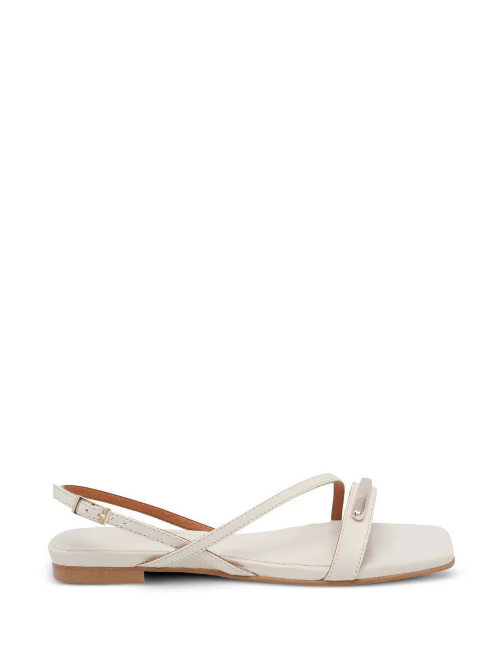 ANGEL ALARCON Greta leather sandals - Toni neutri