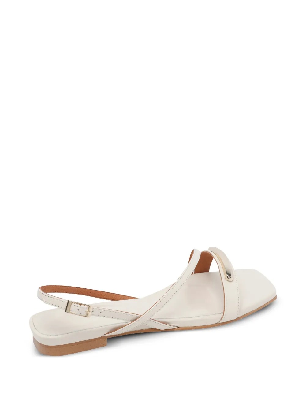 ANGEL ALARCON Greta leren sandalen Beige