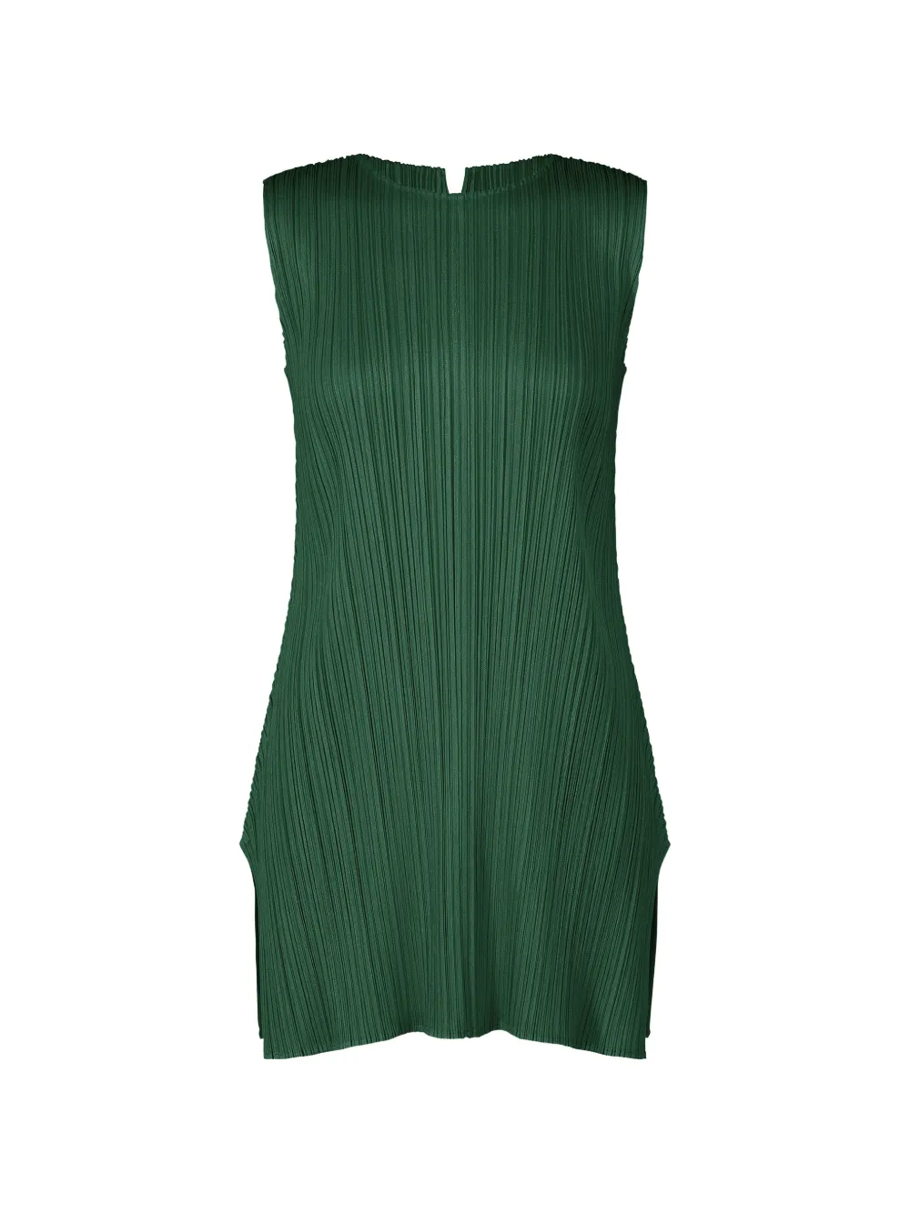 Pleats Please Issey Miyake Abito smanicato con pieghe - Verde