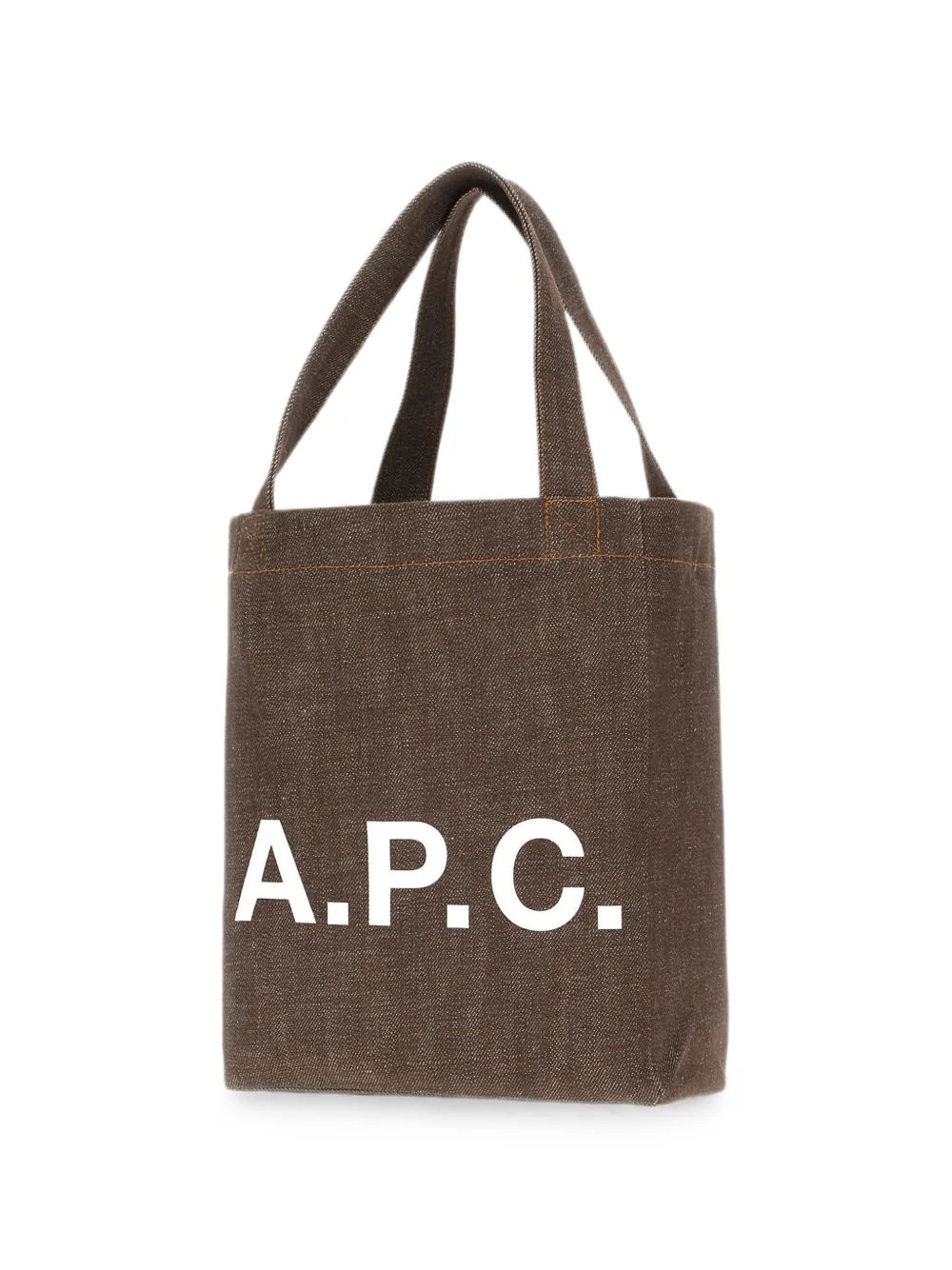 A.P.C. Shopper met logoprint Bruin