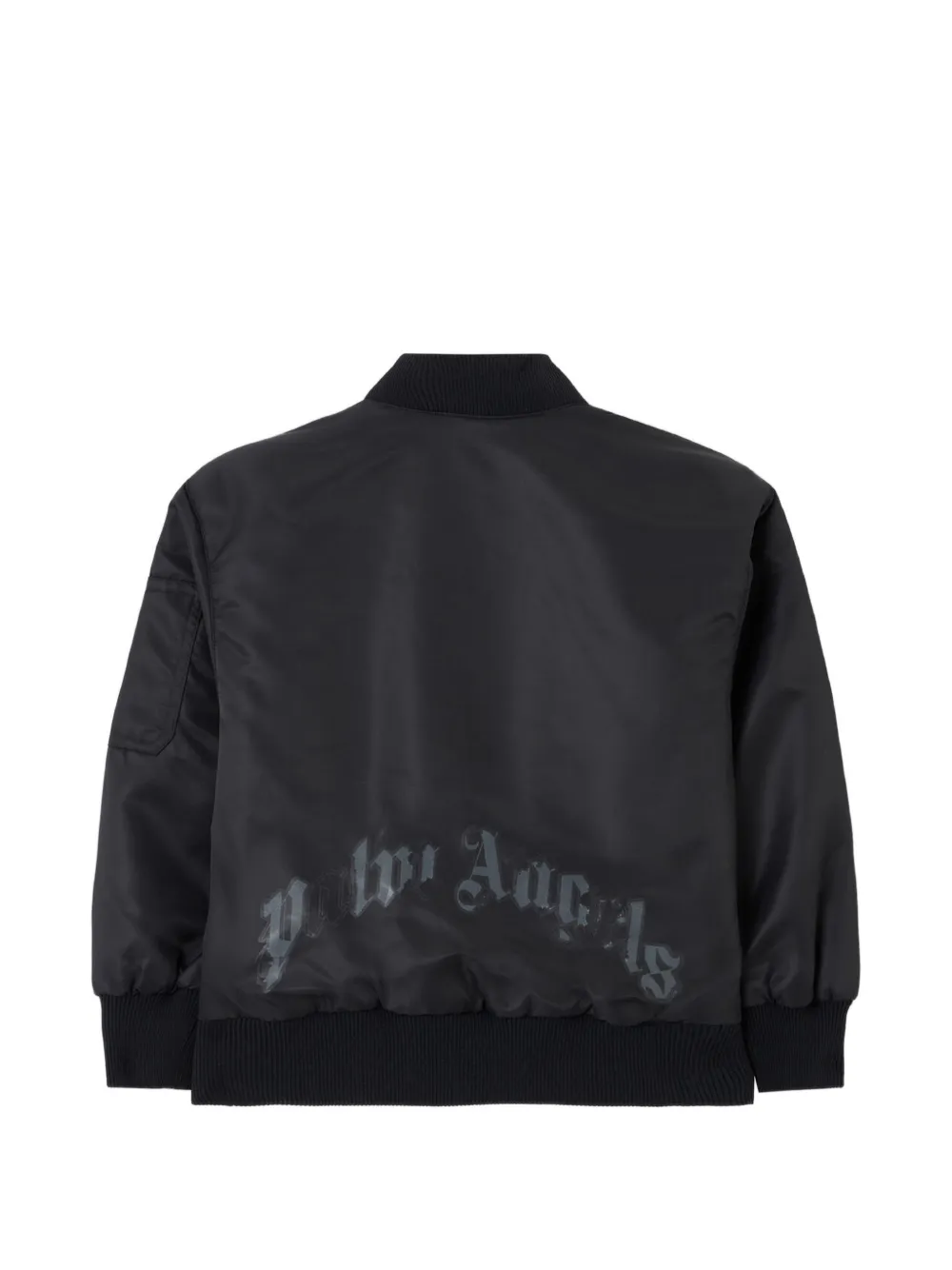Palm Angels Kids Bomberjack met logopatch Zwart