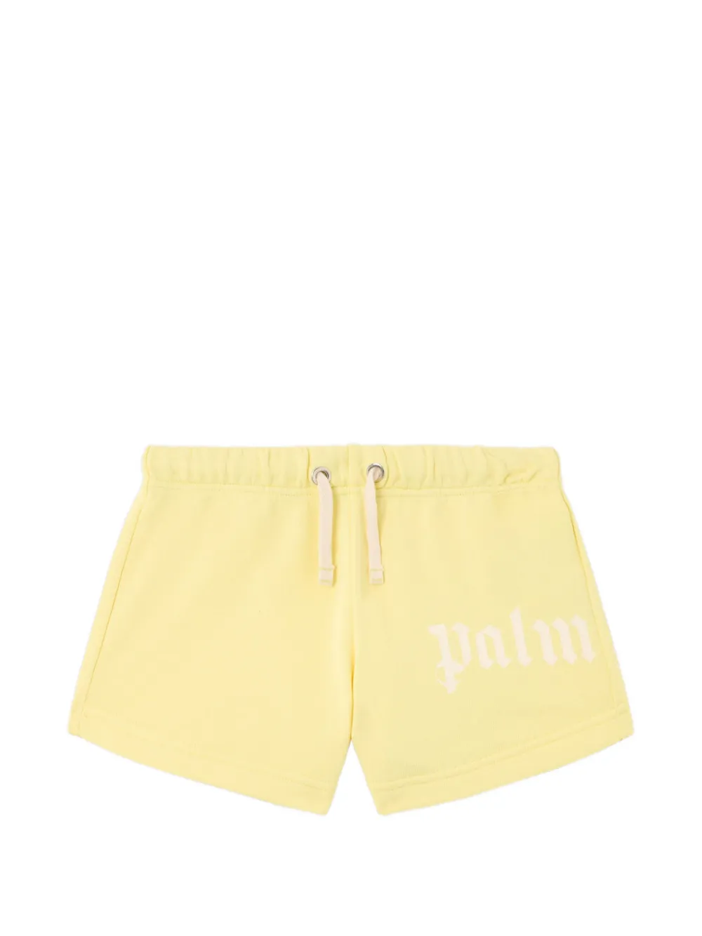 Palm Angels Kids Overlogo logo-print drawstring shorts - Giallo