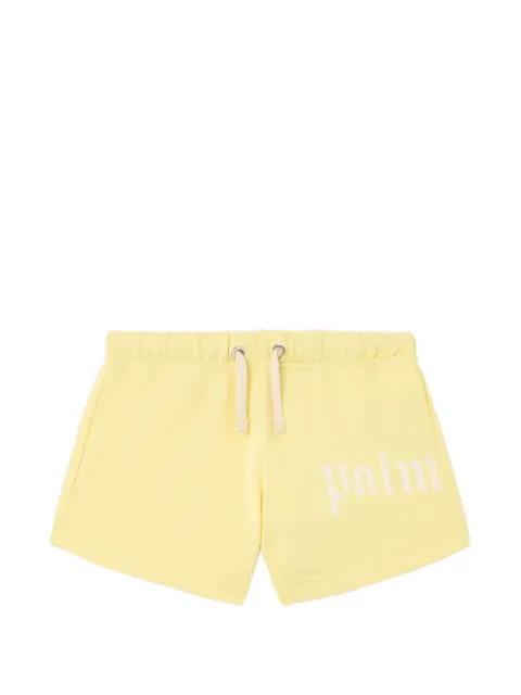 Palm Angels Kids Overlogo logo-print drawstring shorts