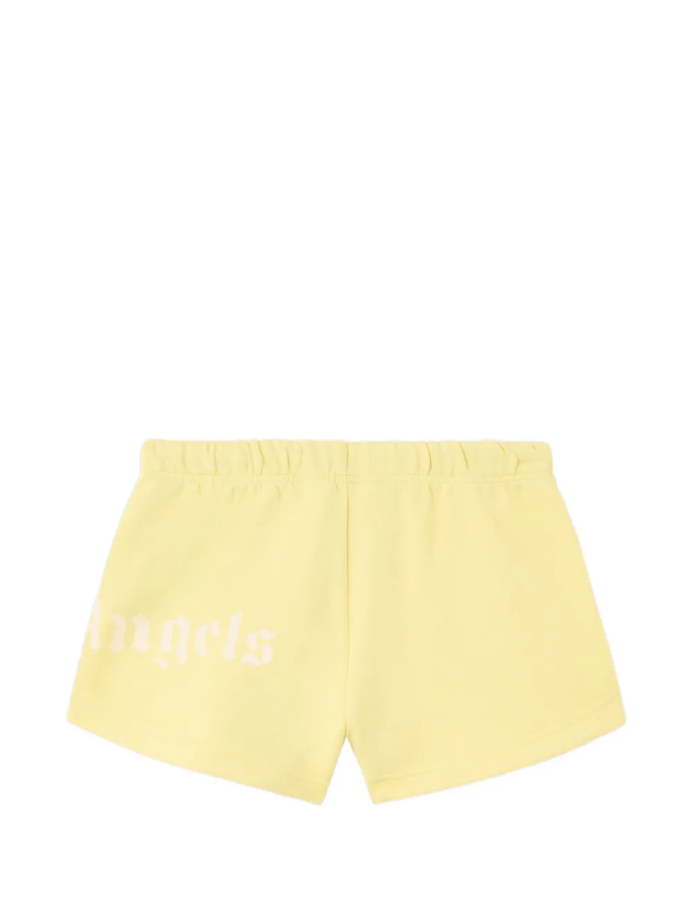 Palm Angels Kids Overlogo shorts met trekkoord en logo-print Geel
