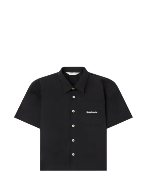 Palm Angels Kids curved-logo shirt
