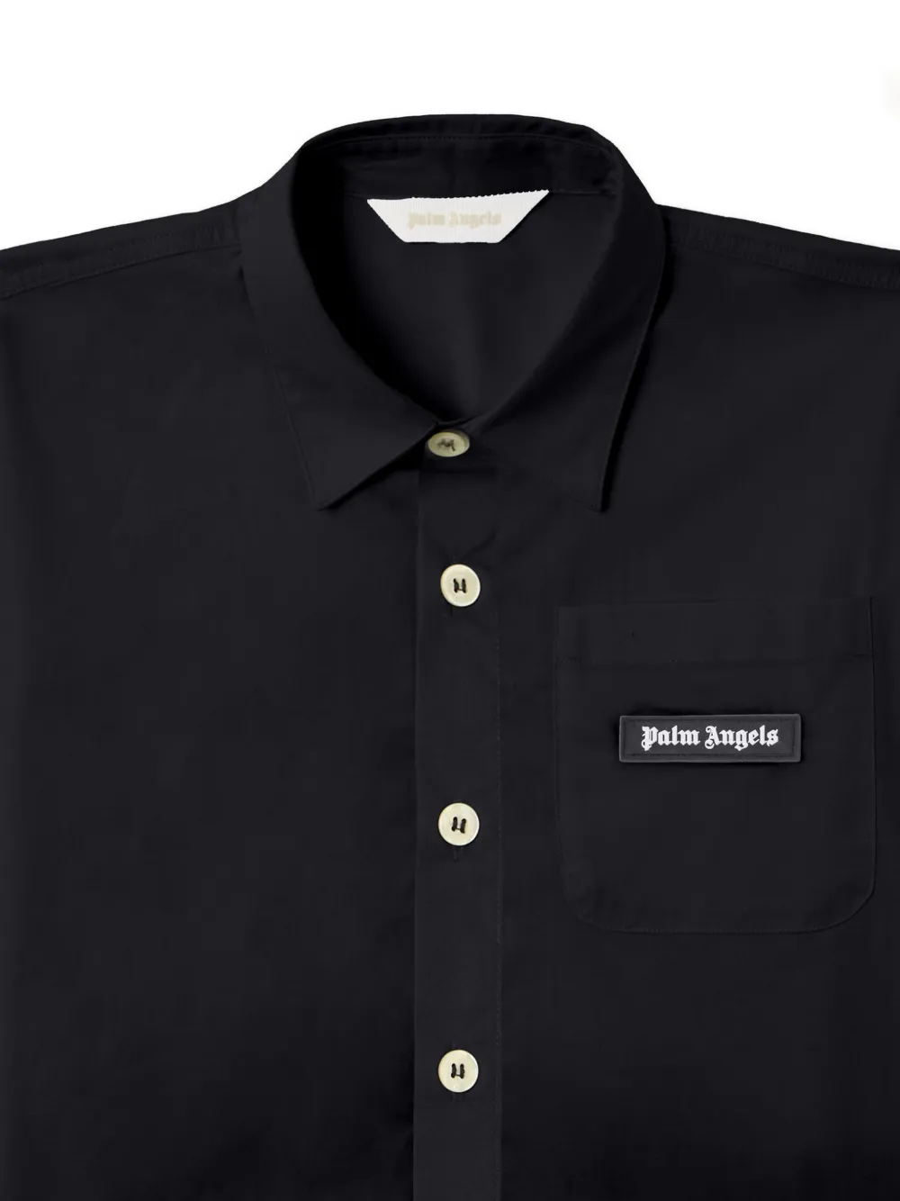 Palm Angels Kids Shirt met logo Zwart