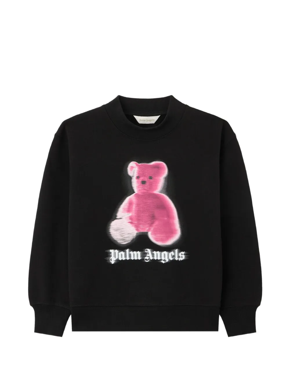 Palm Angels Kids Blurred Bear logo-print sweater - Nero