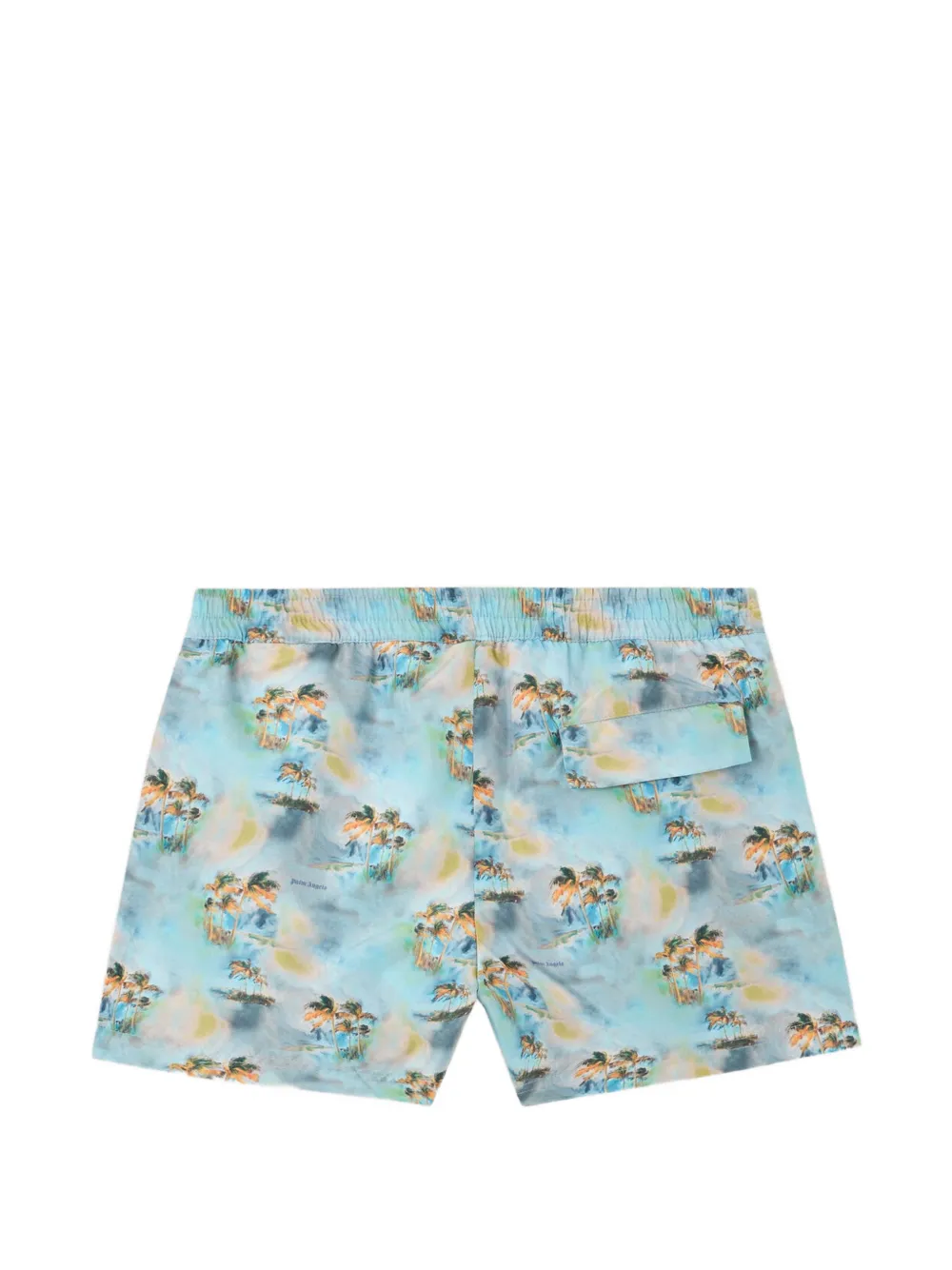 Palm Angels Kids Shorts met tie-dye print Blauw