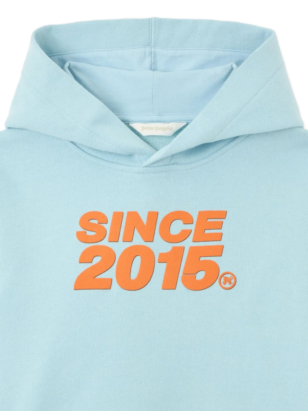 Palm Angels Kids Hoodie met palmboom-print en logo-print Blauw