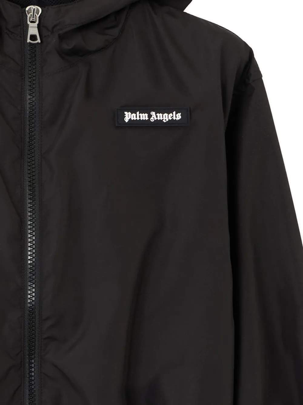 Palm Angels Kids Windjack met capuchon Zwart