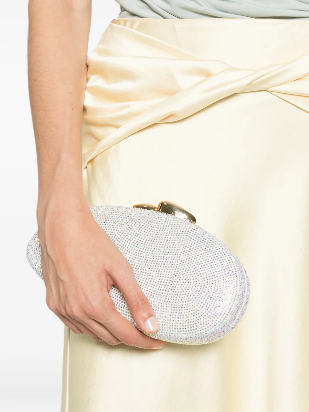 JW Pei Clutch verfraaid met stras Wit