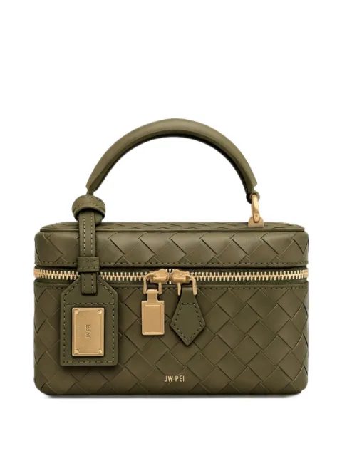 JW Pei Cleo woven texture box shape top handle bag