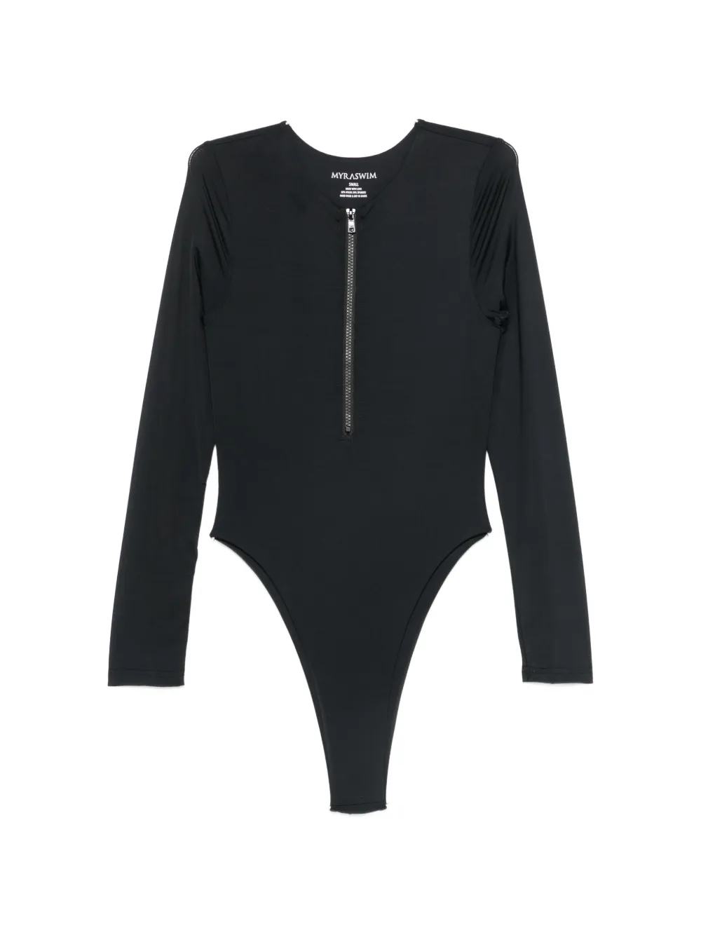 Myra Swim Powe zip-up swimsuit - Schwarz