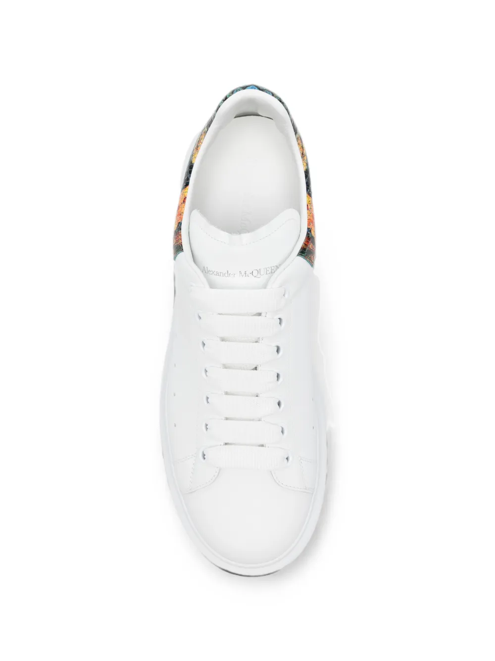 Alexander McQueen animal-print lace-up sneakers Wit