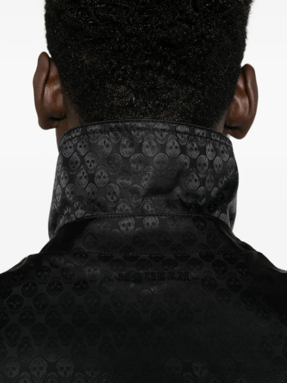 Alexander McQueen Jack met doodskopmotief en jacquard Zwart