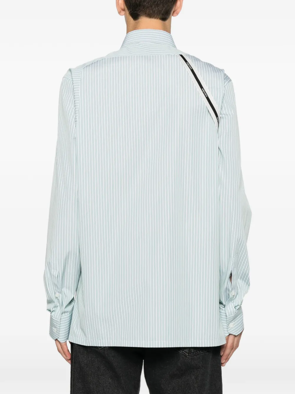 Alexander McQueen Harness gestreept overhemd Groen