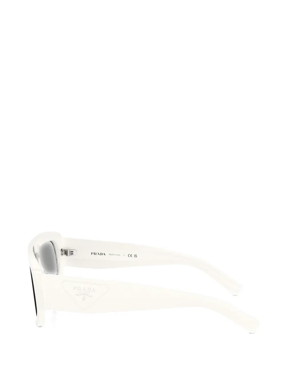 Prada Eyewear Zonnebril met oversized montuur Wit