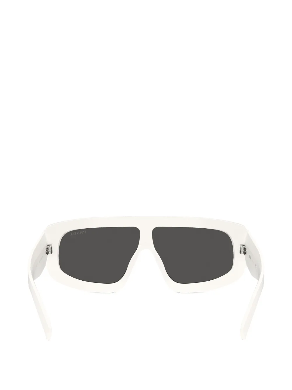 Prada Eyewear Zonnebril met oversized montuur Wit