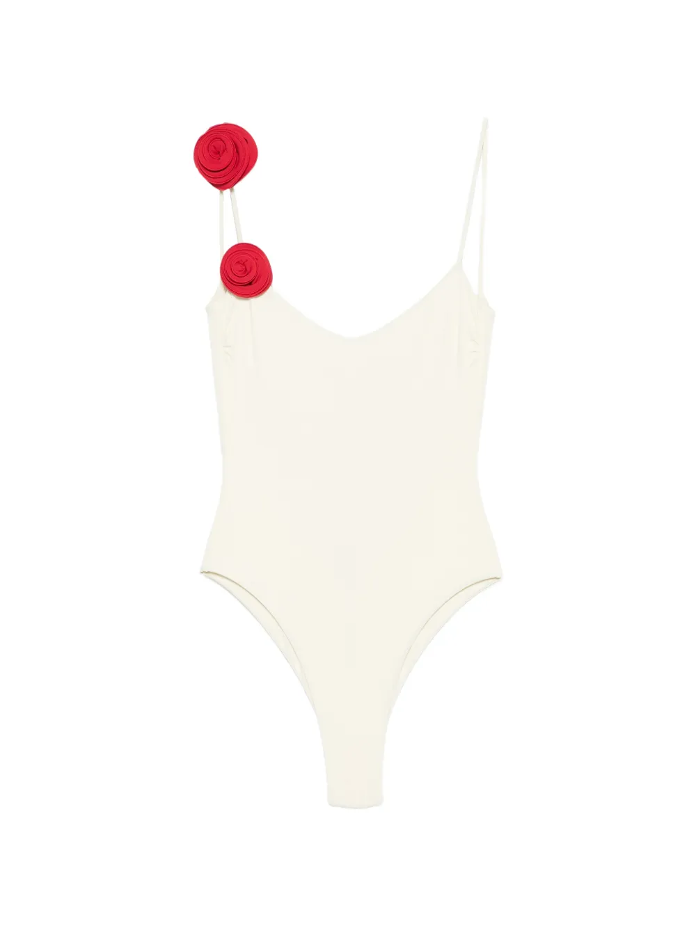 La Reveche Ashar floral-appliqué swimsuit - Toni neutri
