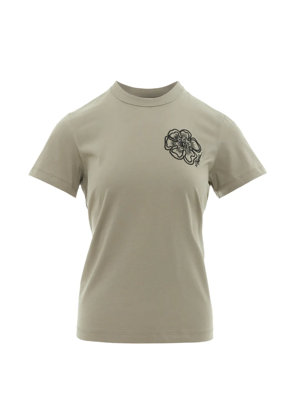 3.1 Phillip Lim floral-embroidery T-shirt - Verde