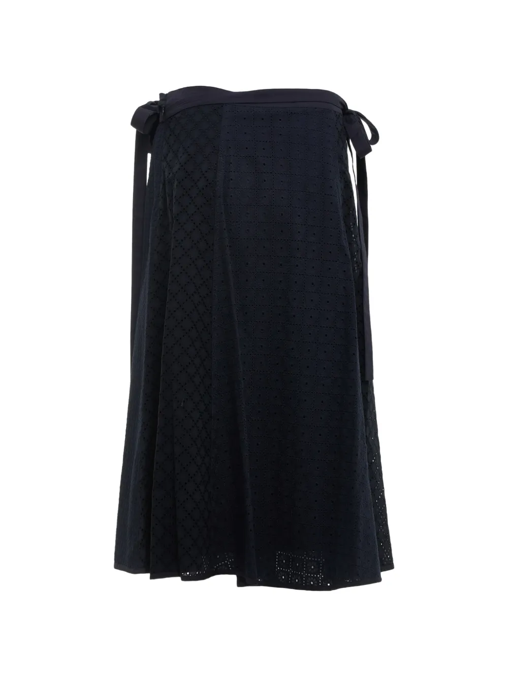 3.1 Phillip Lim Broderie anglaise asymmetrische midi-rok Blauw