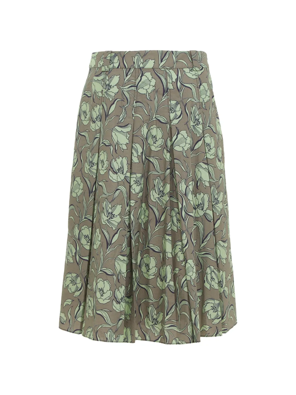 3.1 Phillip Lim floral-print pleated midi skirt - Toni neutri