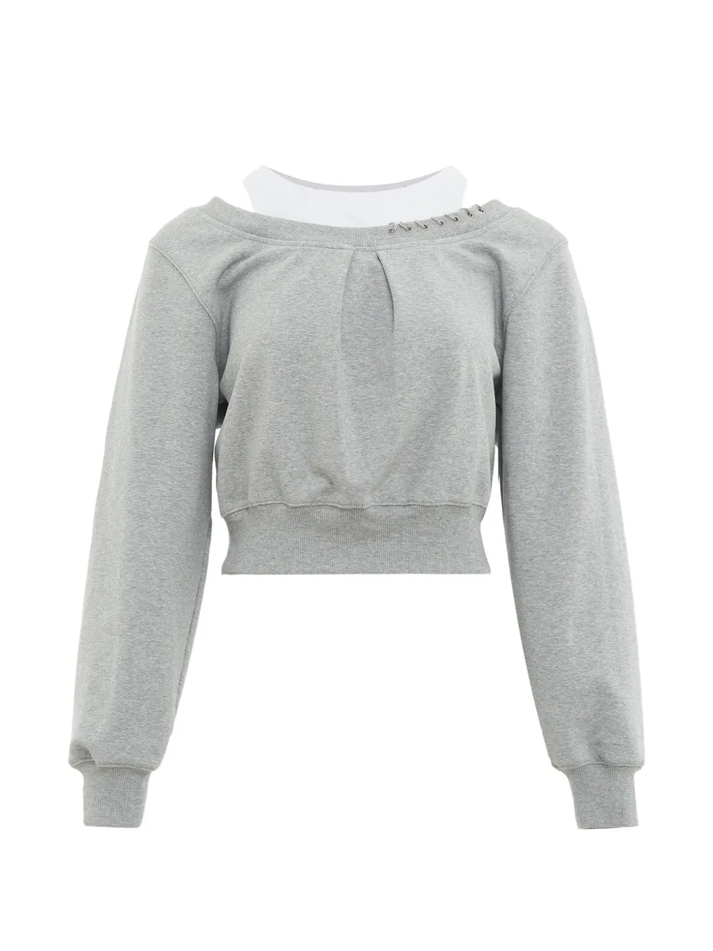3.1 Phillip Lim layered ring-embellished sweatshirt - Grigio