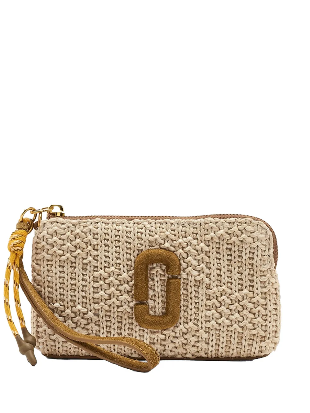 Marc Jacobs Snapshot woven wristlet bag - Nude