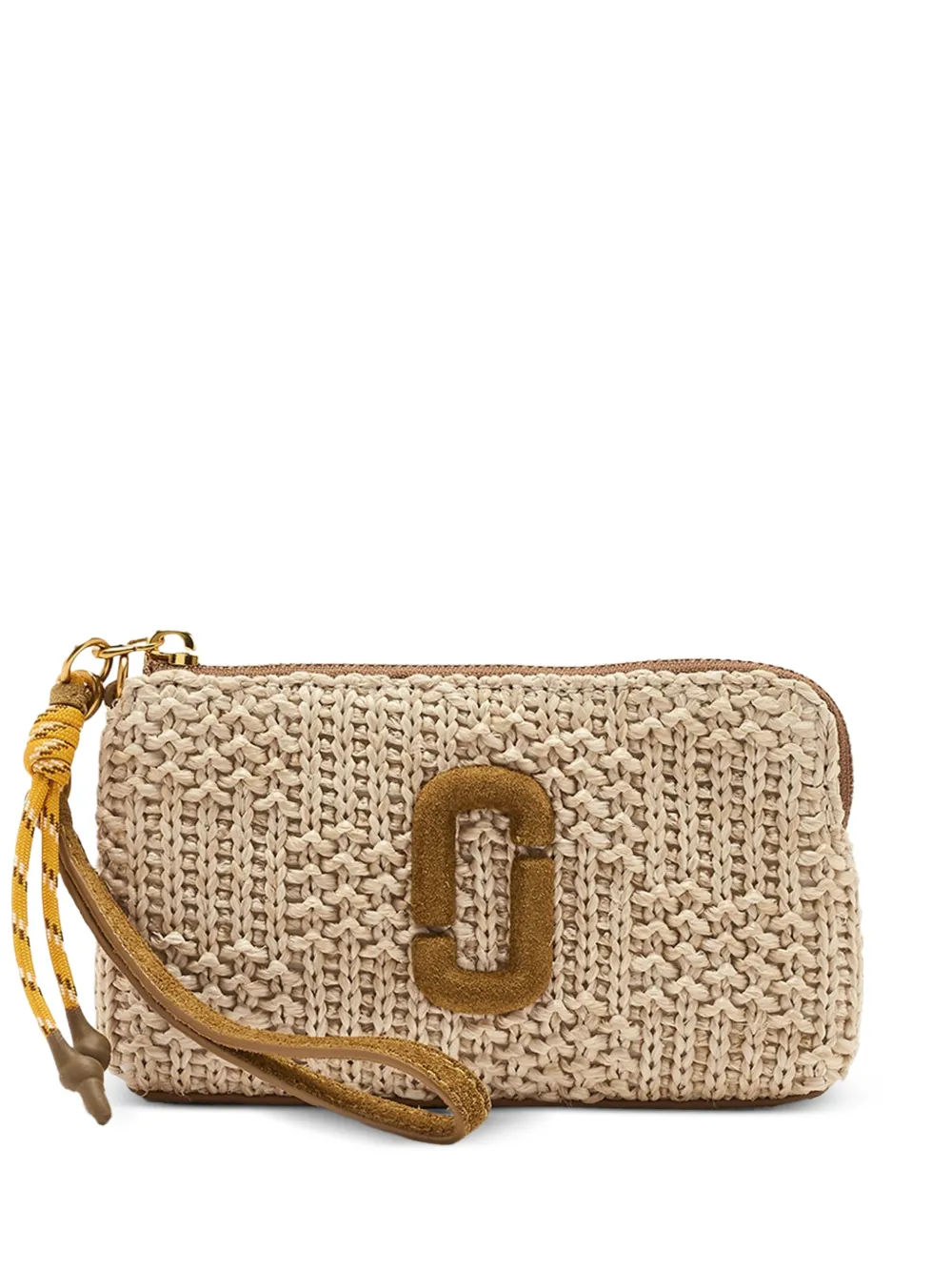 Marc Jacobs Snapshot woven wristlet bag - Nude