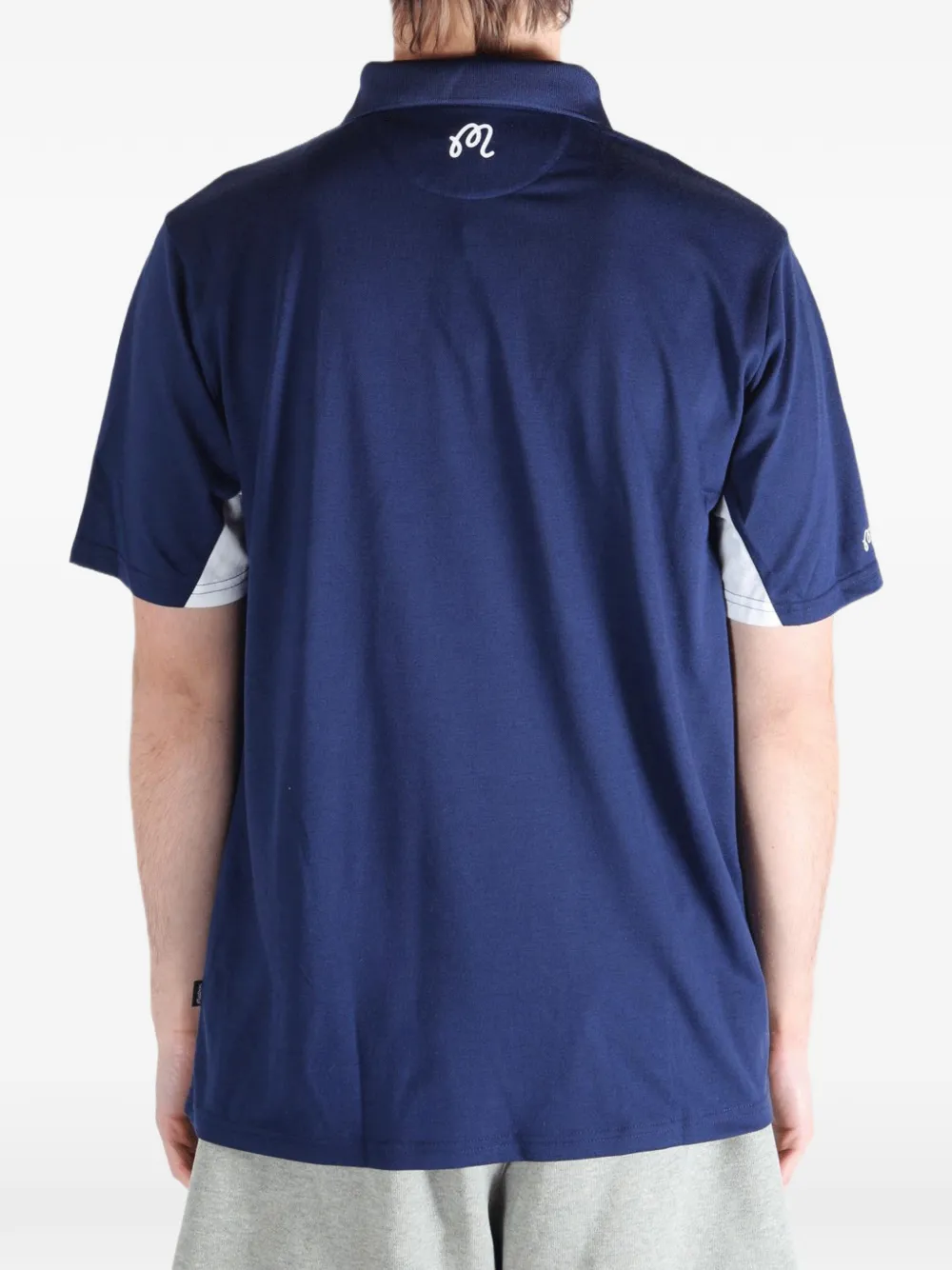 Malbon Golf Evergreen Performance Pique poloshirt met vlakken Blauw