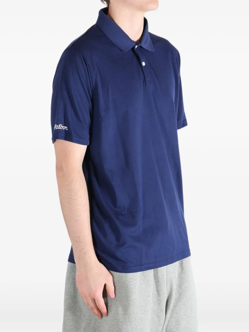 Malbon Golf Evergreen Performance Pique poloshirt met vlakken Blauw