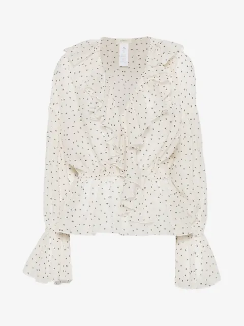 VICOLO blusa con motivo de lunares