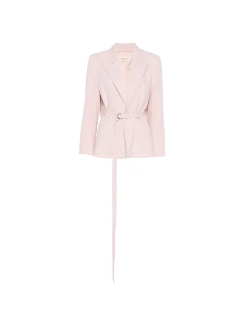 VICOLO belted peak-lapel blazer