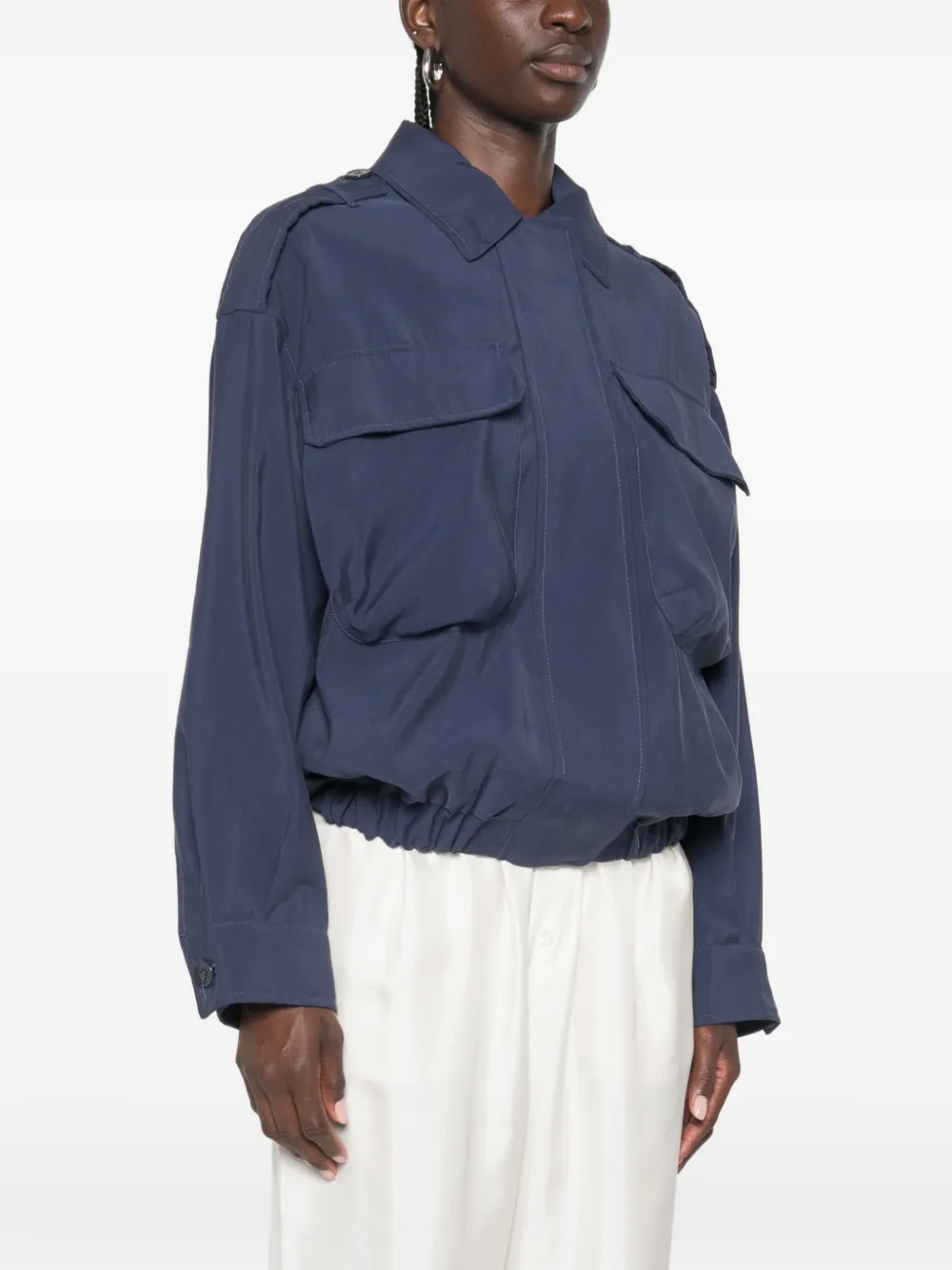 VICOLO Shirtjack met elastische afwerking Blauw