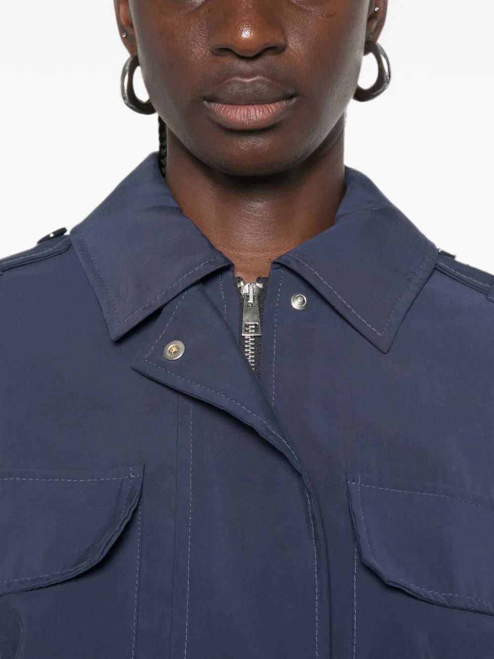 VICOLO Shirtjack met elastische afwerking Blauw