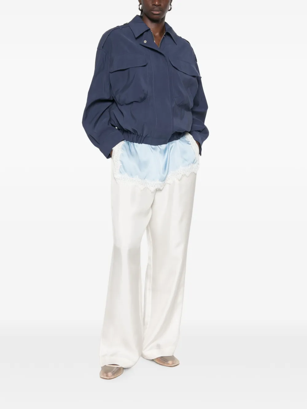 VICOLO Shirtjack met elastische afwerking Blauw
