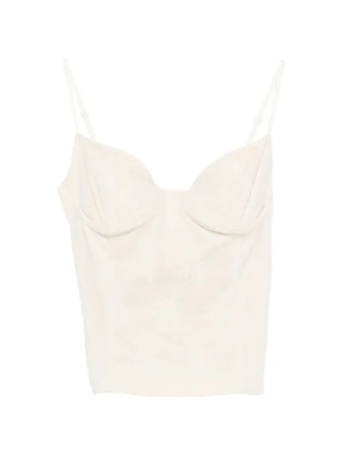 VICOLO lace-overlay top