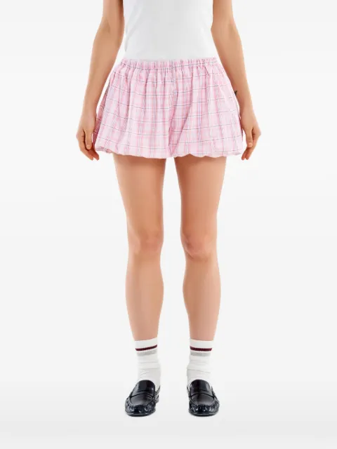 VICOLO shorts con motivo de cuadros