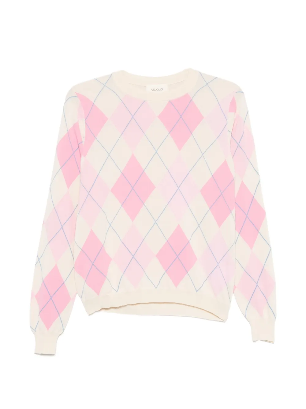 VICOLO argyle-pattern sweater - Toni neutri