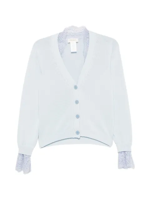 VICOLO lace-trim cardigan