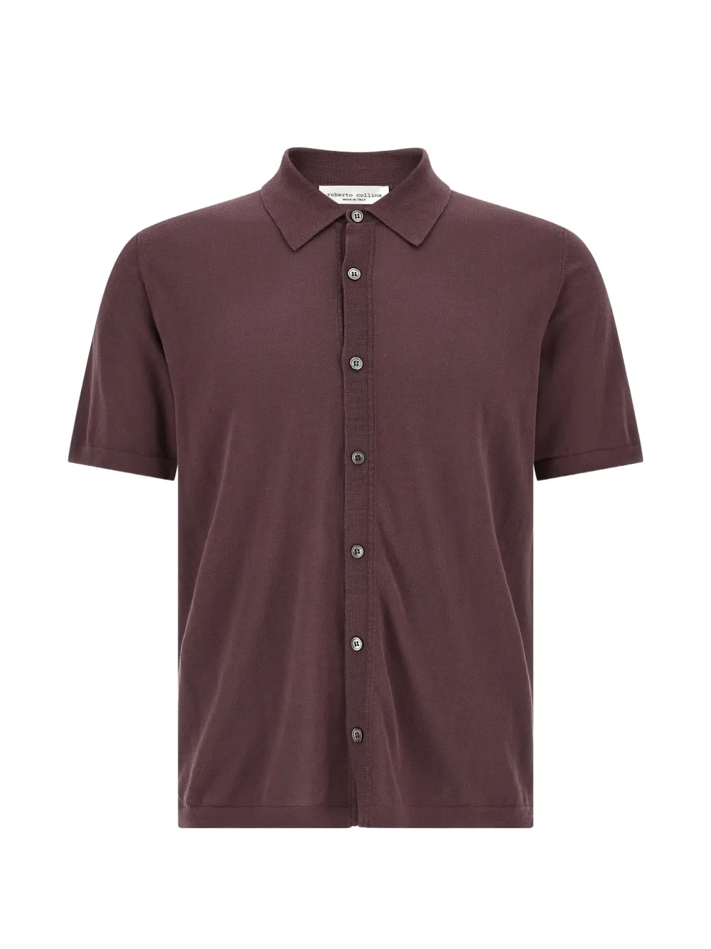 Roberto Collina short-sleeve knitted shirt - Marrone